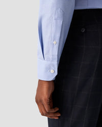 Blue Slim Cotton & Tencel Lyocell Shirt