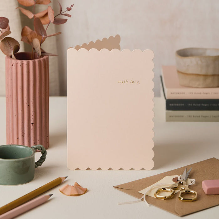 Blush Scallop With Love Card