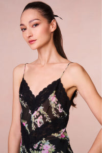 Brimsley Floral Lace-Trim Top