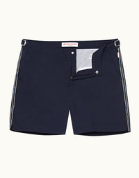 Bulldog Tape Stripe Mid-Length Swim Shorts