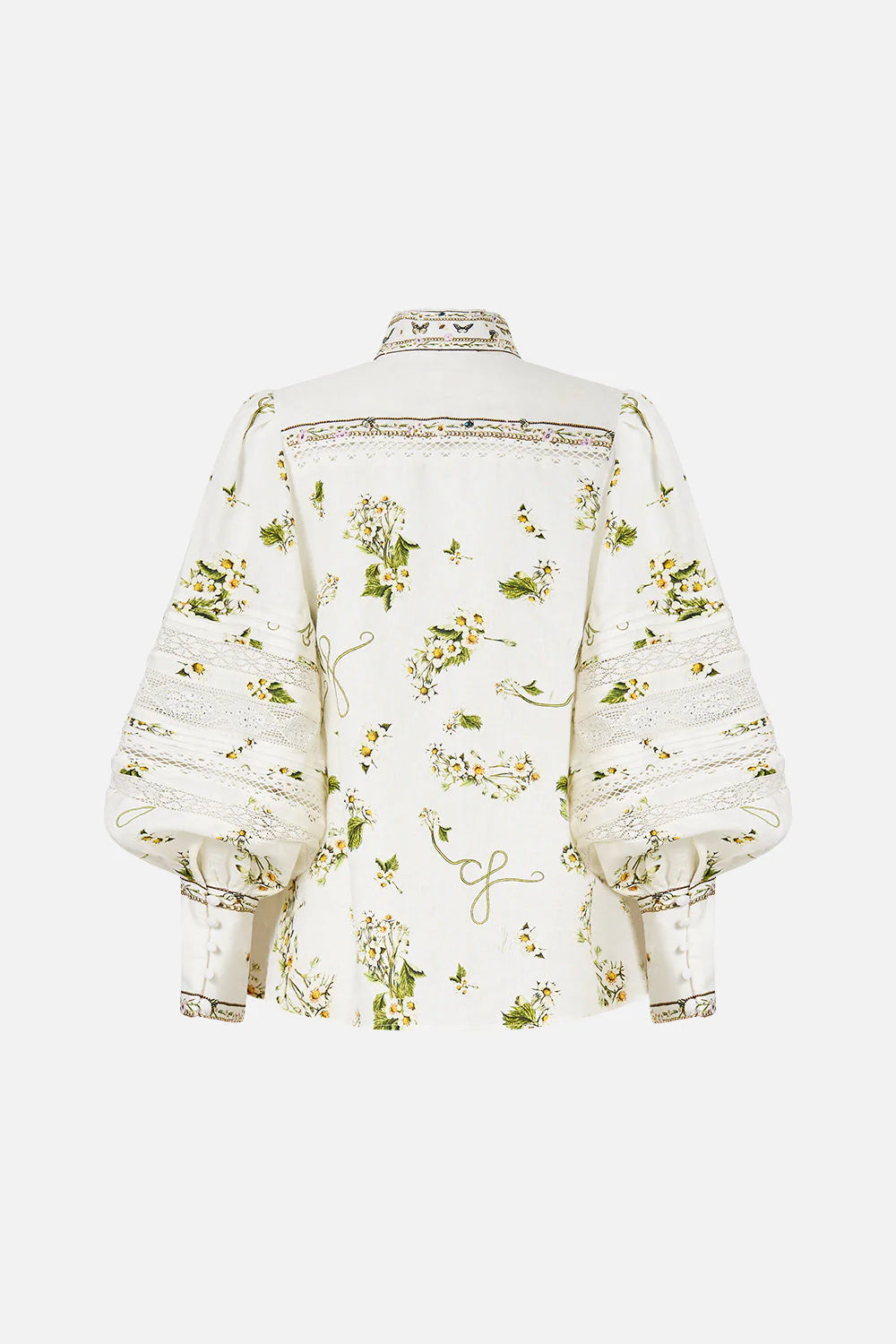 Buttoned Collar Blouse with Sleeve