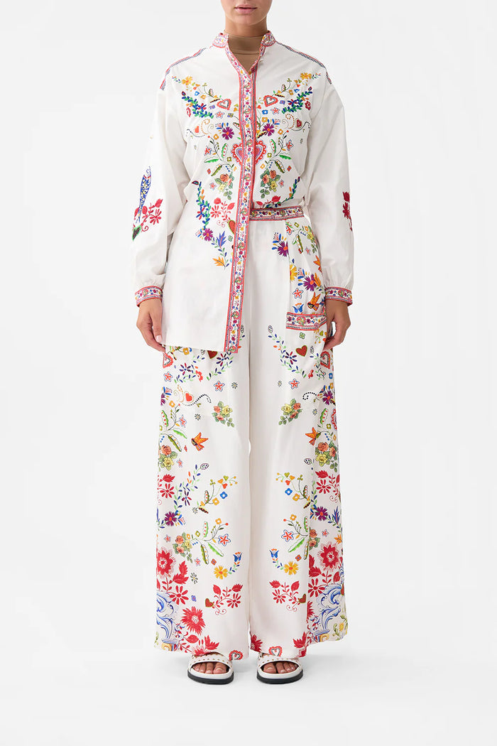 Wide Leg Trouser with Front Pockets