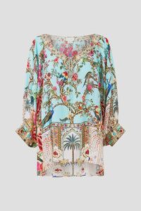 Raglan Sleeve Blouse with Cuff