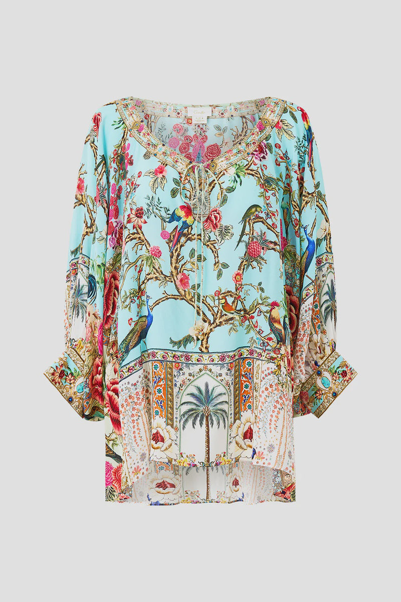 Raglan Sleeve Blouse with Cuff