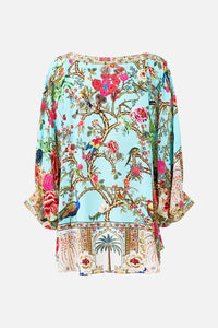 Raglan Sleeve Blouse with Cuff