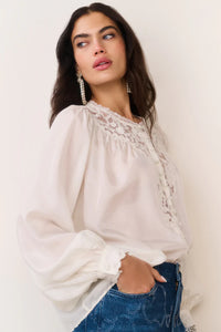 Carine Silk Lace Blouse