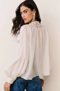 Carine Silk Lace Blouse