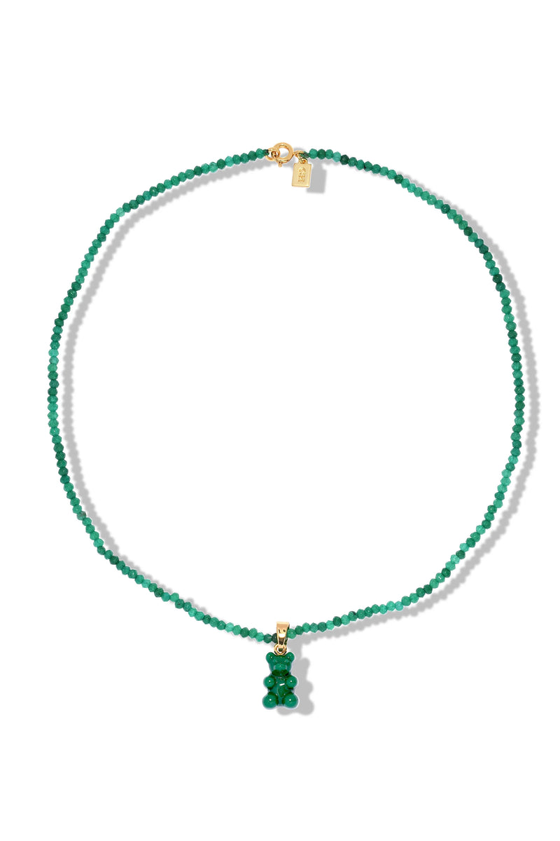 Beaded Nostalgia Bear Necklace