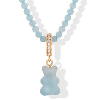 Crystal Necklace with Bear Pendant