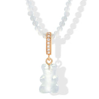 Crystal Necklace with Bear Pendant
