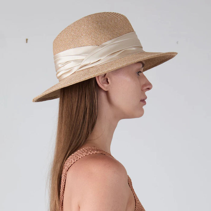 Courtney Toyo Packable Fedora