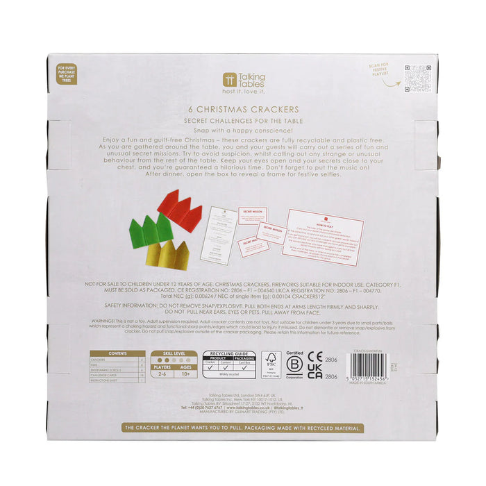 Sant Red Christmas Crackers