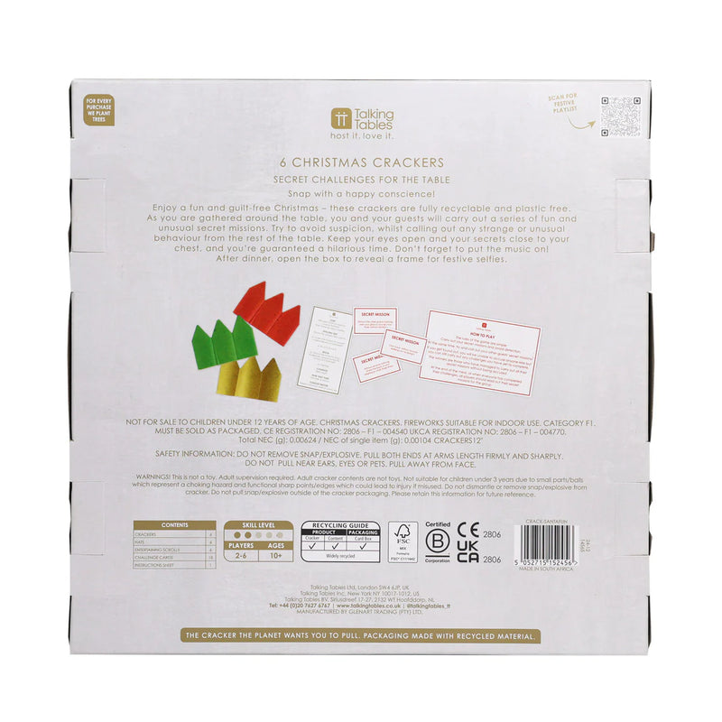 Sant Red Christmas Crackers