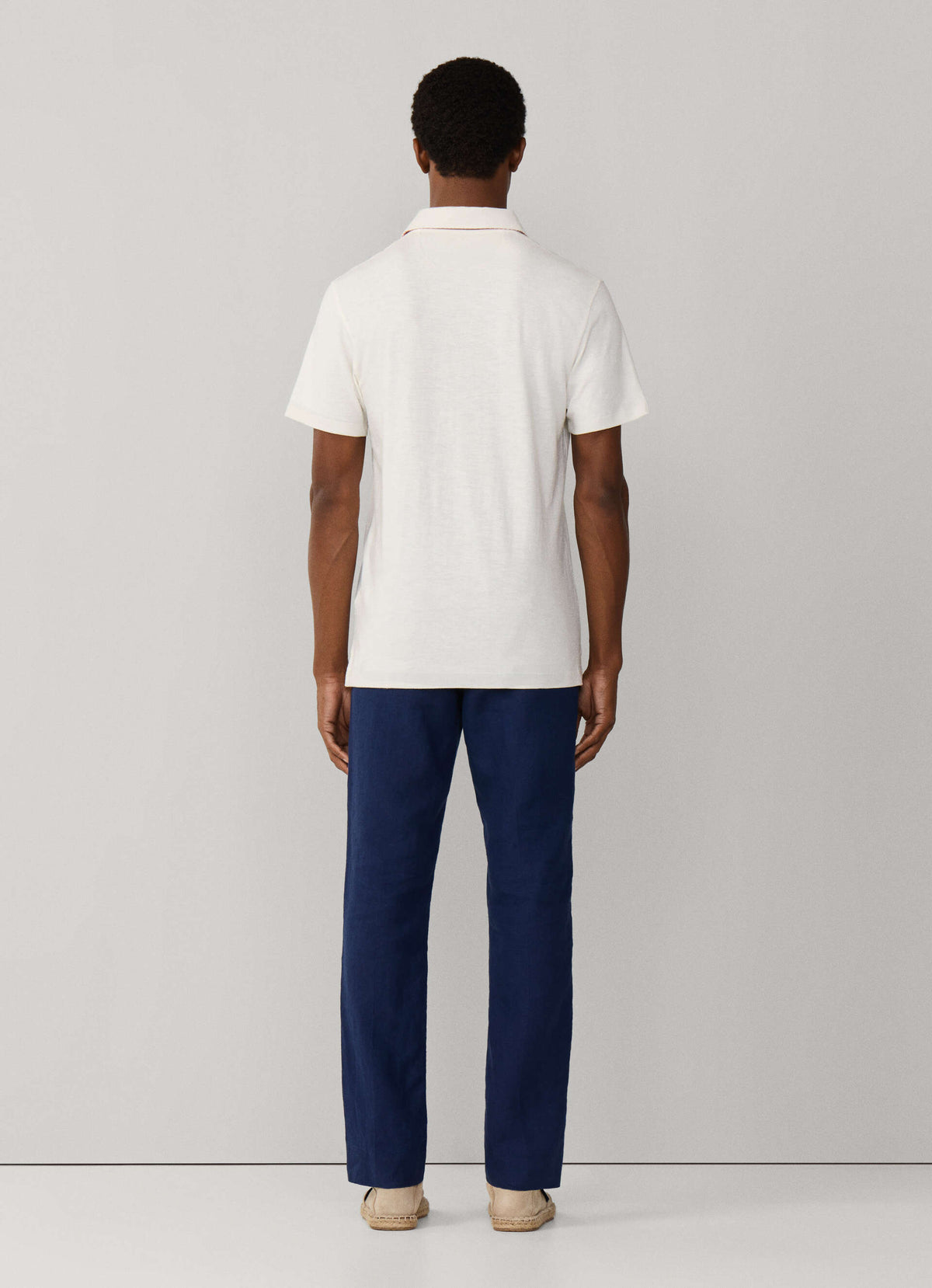 Classic Fit Linen Trim Polo
