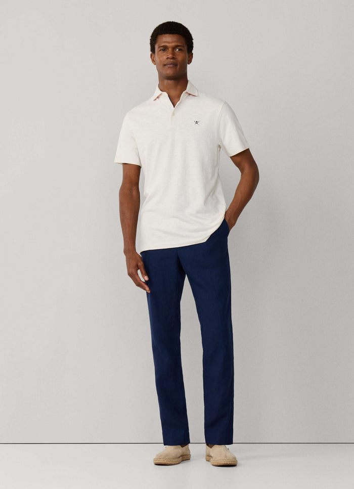 Classic Fit Linen Trim Polo