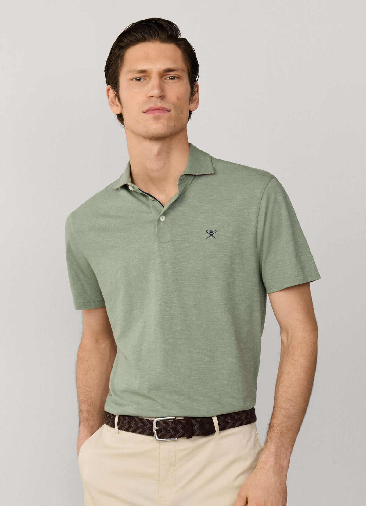 Classic Fit Linen Trim Polo