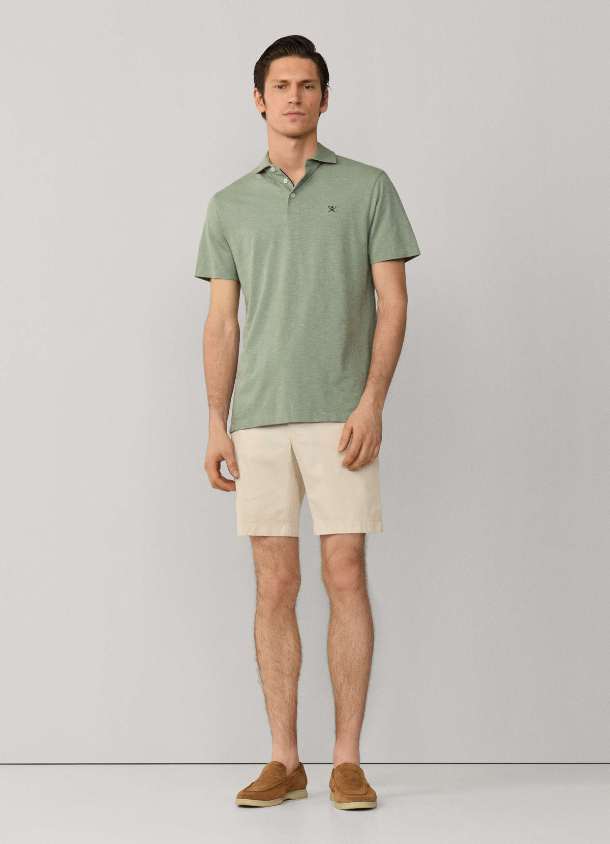 Classic Fit Linen Trim Polo