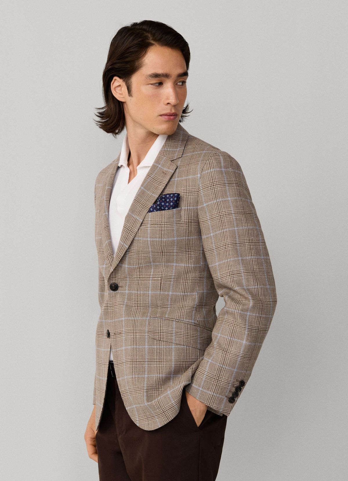 Classic Fit Pow Check Blazer