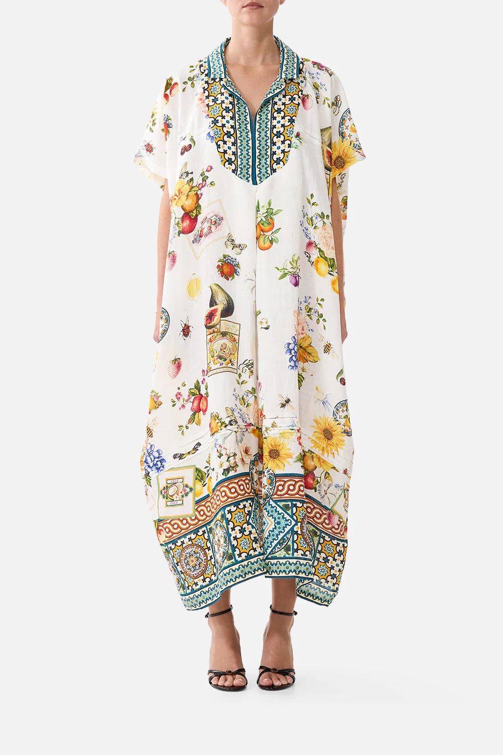 Collared Kaftan w Pleat