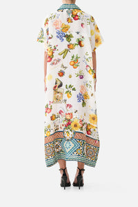 Collared Kaftan w Pleat
