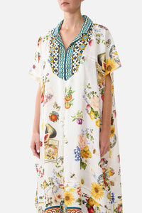 Collared Kaftan w Pleat
