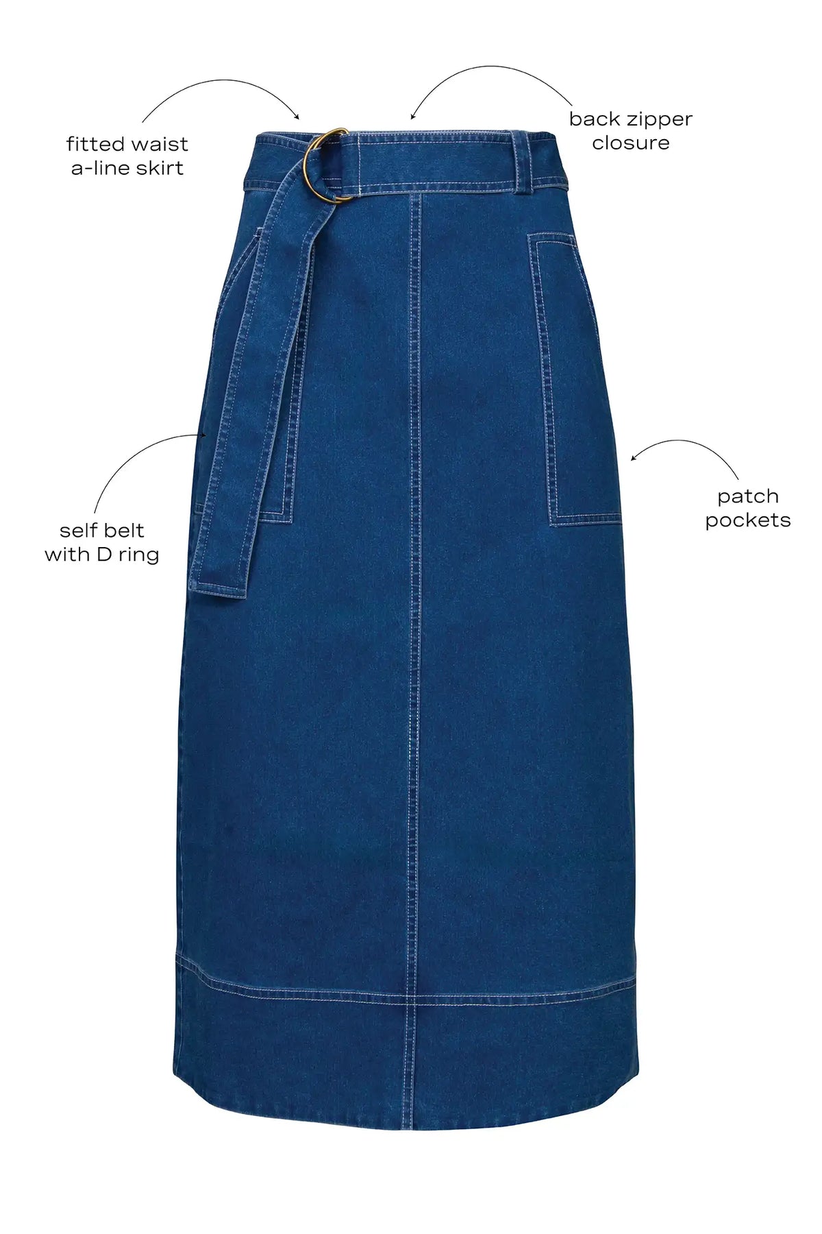 Coolidge Skirt Indigo