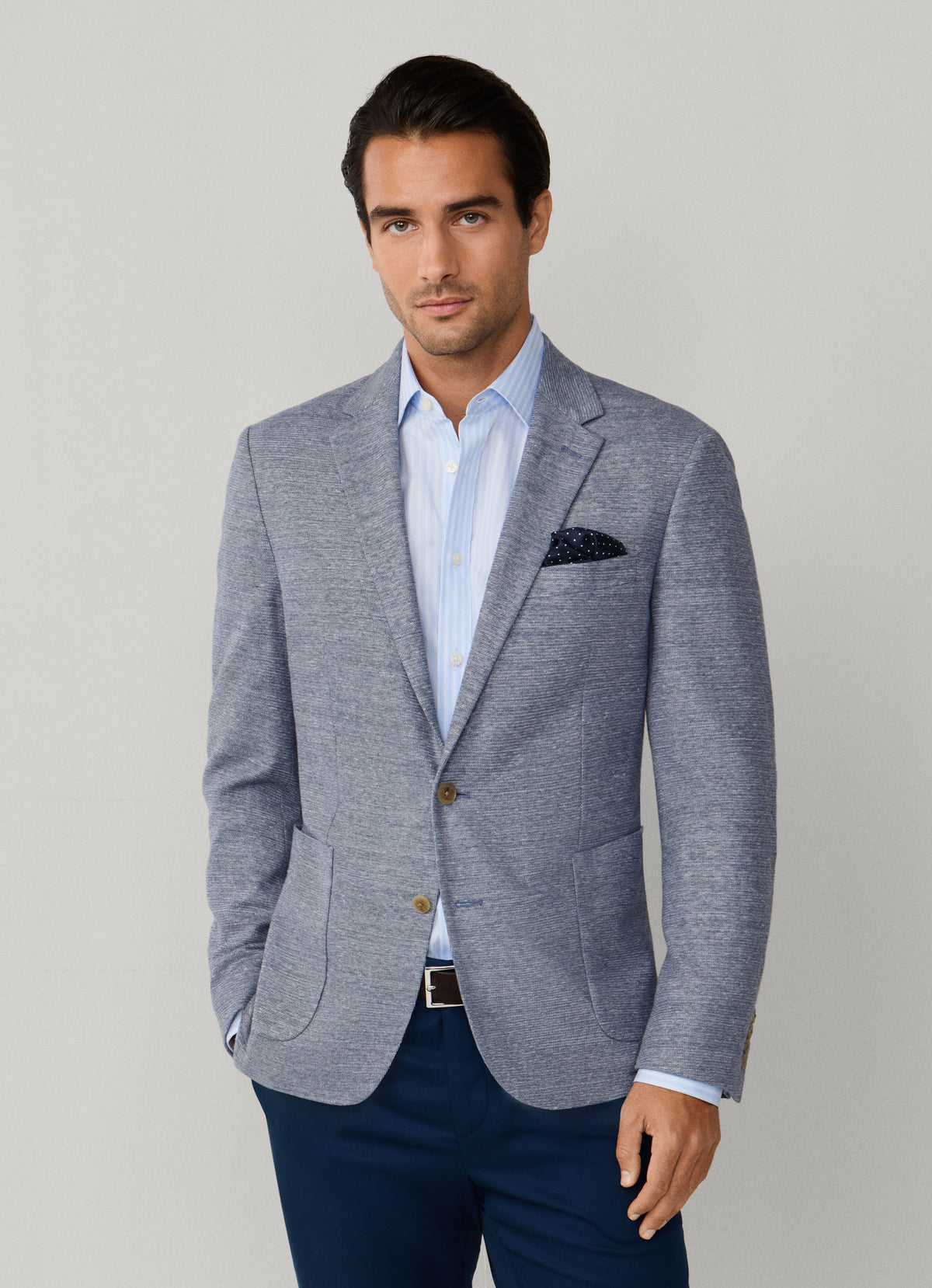 Cot-Lin Textured Jersey Blazer