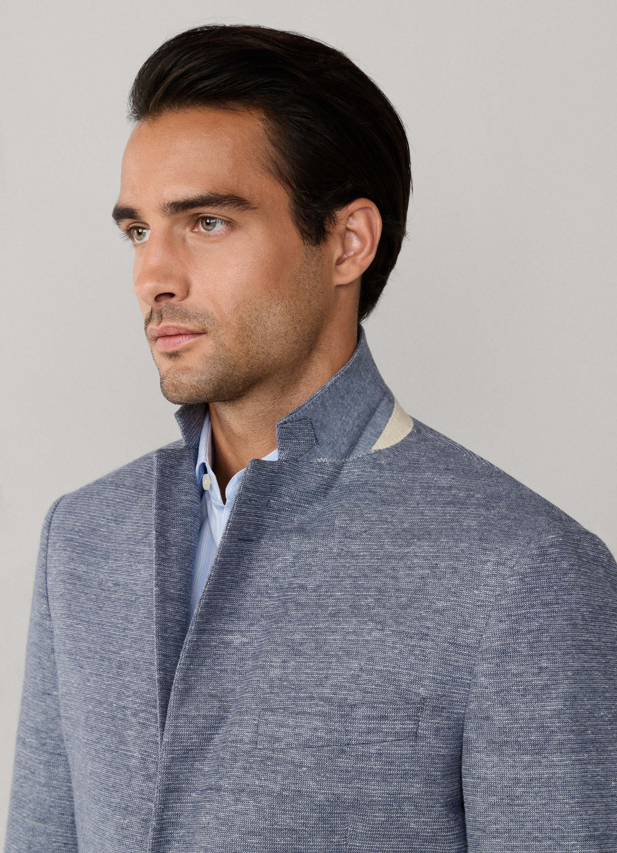 Cot-Lin Textured Jersey Blazer