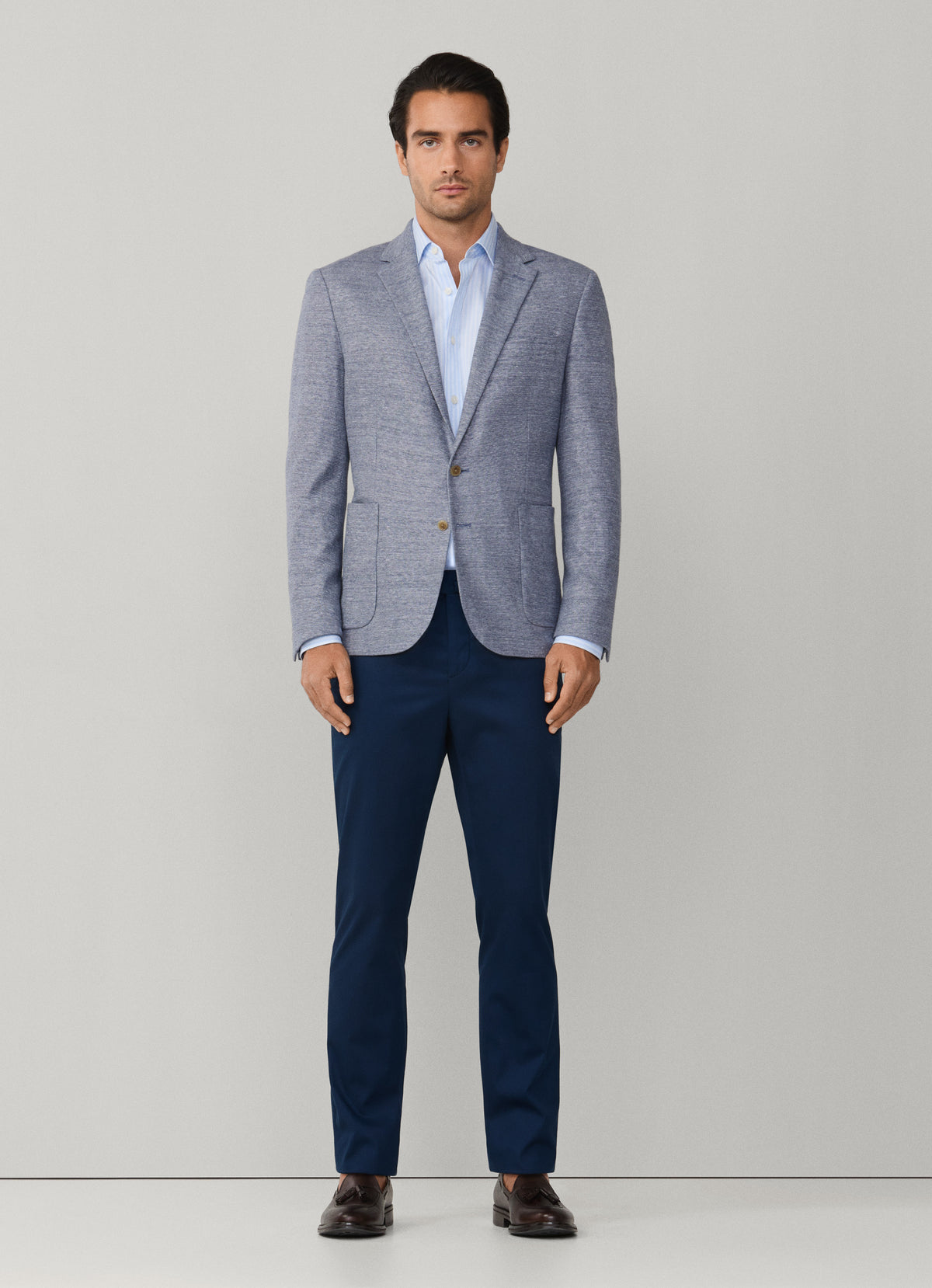 Cot-Lin Textured Jersey Blazer