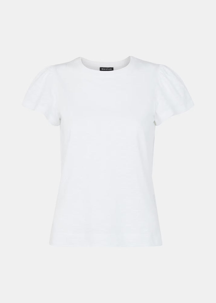 Cotton Frill Sleeve T-Shirt