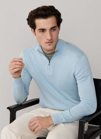 Cotton Cashmere Quarter Zip