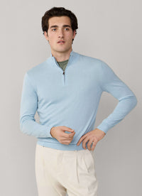 Cotton Cashmere Quarter Zip