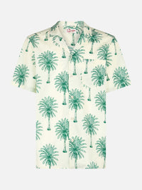 Cotton Shirt Kalea with Palm Print