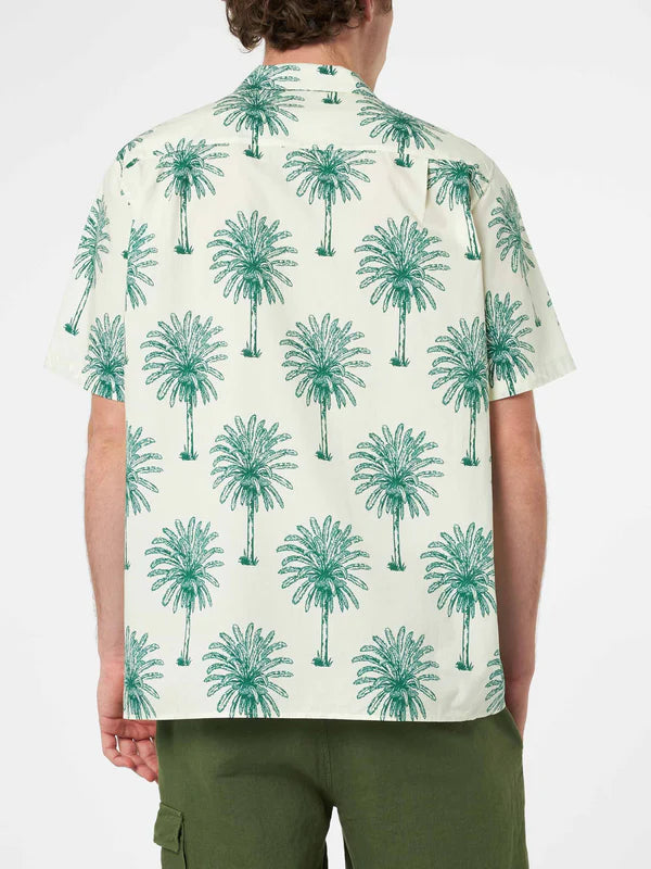 Cotton Shirt Kalea with Palm Print