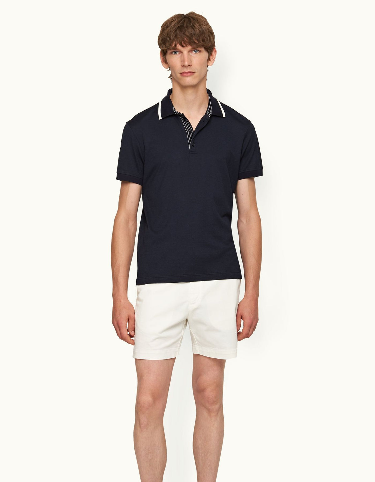 Dominic Tipping Collar Knit Polo Shirt