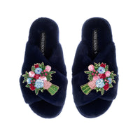 Double Floral Bouquet Slippers