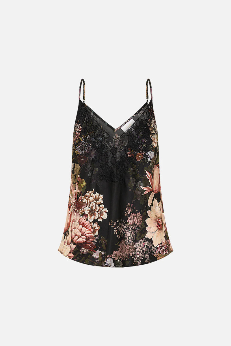 Dynasty Daze Bias Cami W Lace & Embroidery