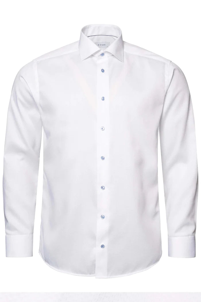 Contemporary White Dobby Shirt