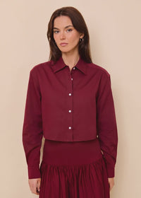 Cropped Avril Top Poplin