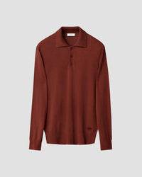Fine Knit Polo Sweater