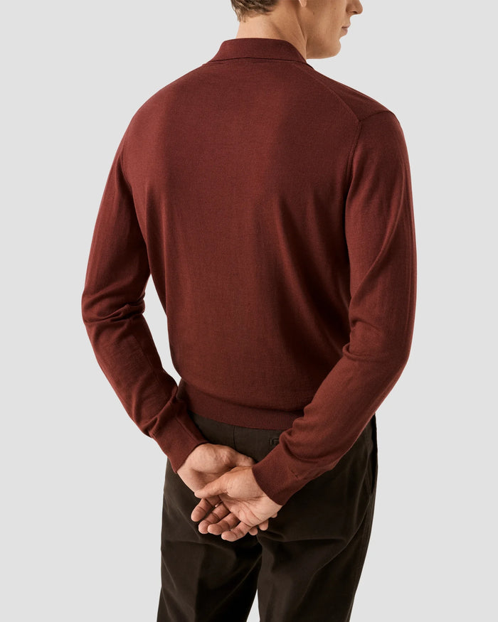 Fine Knit Polo Sweater