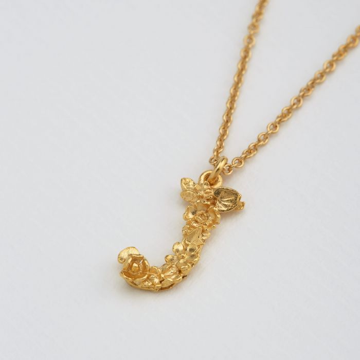 Floral Letter Necklace