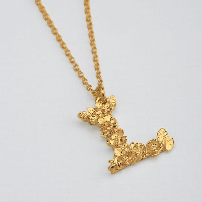 Floral Letter Necklace