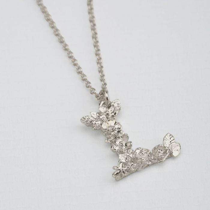 Floral Letter Necklace