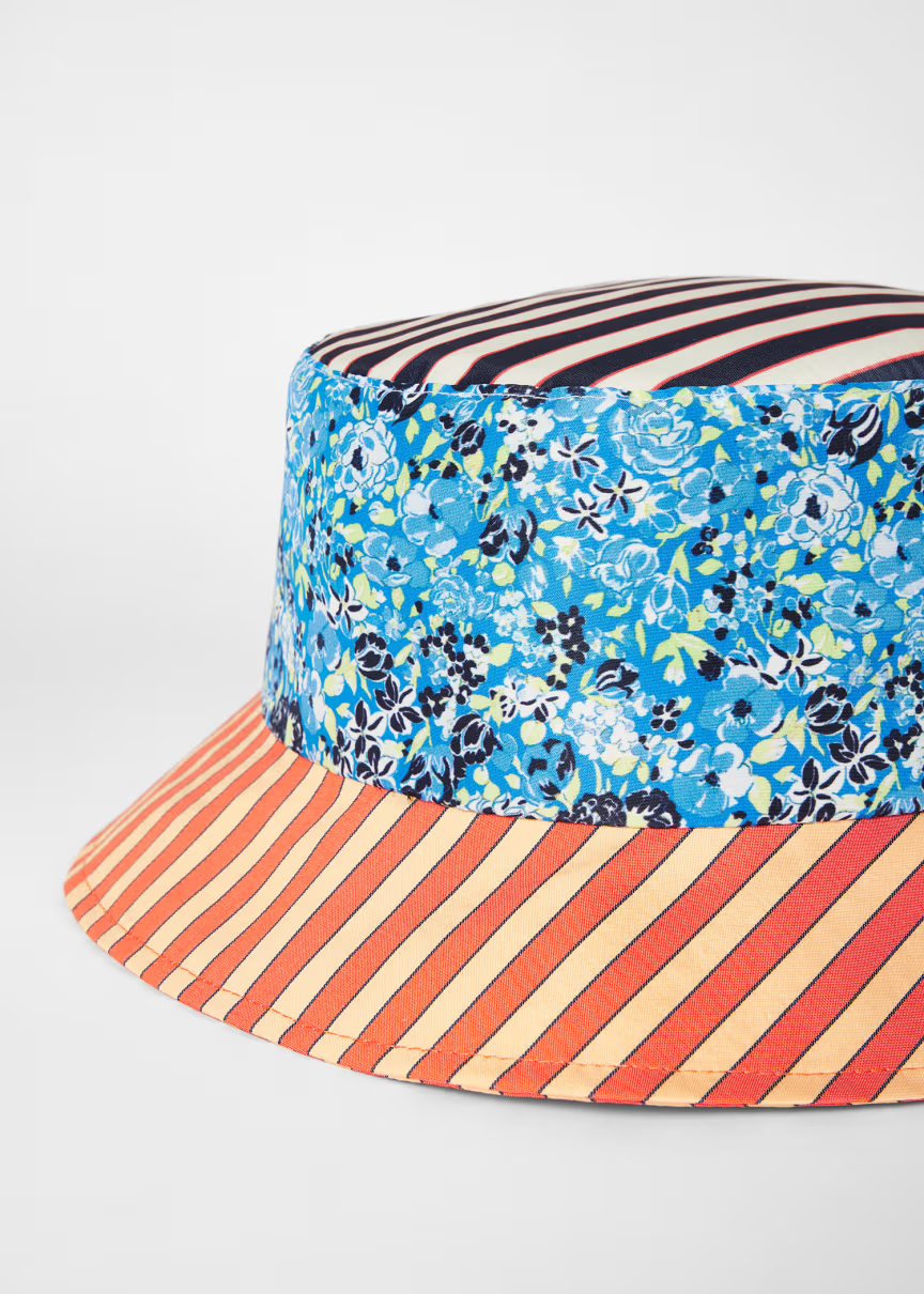 Floral Stripe Bucket Hat