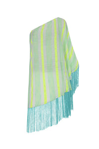 Fringed One Shoulder Kaftan