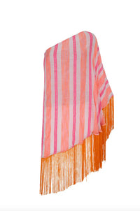 Fringed One Shoulder Kaftan