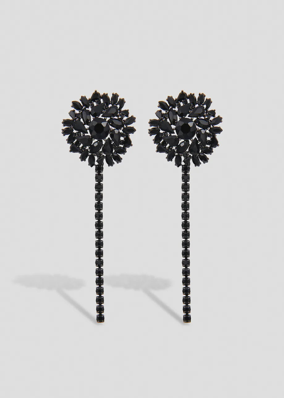 Long Rhinestone Earrings