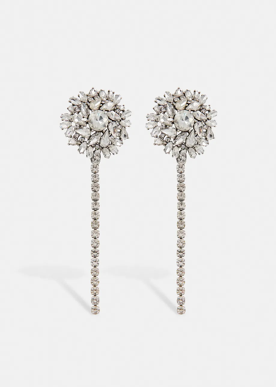 Long Rhinestone Earrings