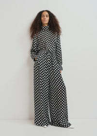 Polka-Dot Wide-Leg Pants